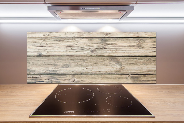 Spatplaat keuken Houten achtergrond