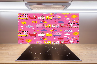 Spatplaat keuken Dieren in de trein