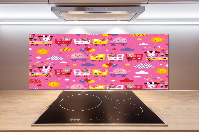 Spatplaat keuken Dieren in de trein