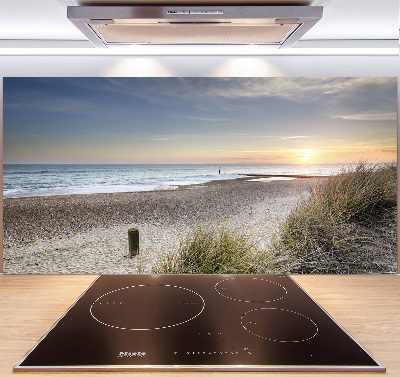 Spatscherm keuken Zonsondergang en duinen