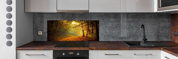 Achterwand keuken Bos in de herfst