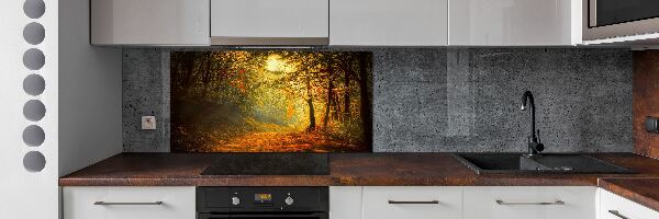 Achterwand keuken Bos in de herfst