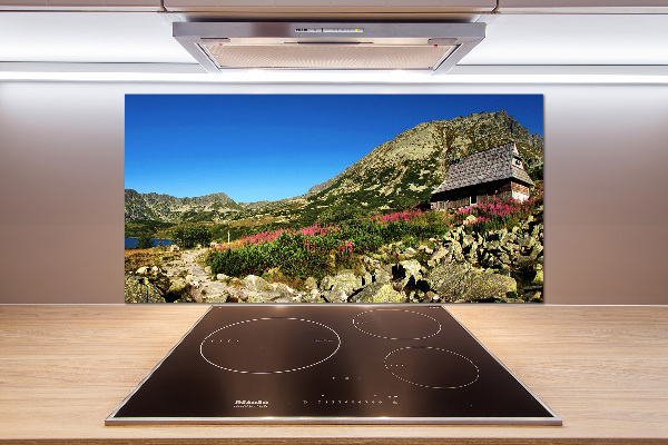 Glazen achterwand keuken Herdershut in het dal