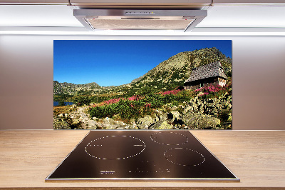 Glazen achterwand keuken Herdershut in het dal