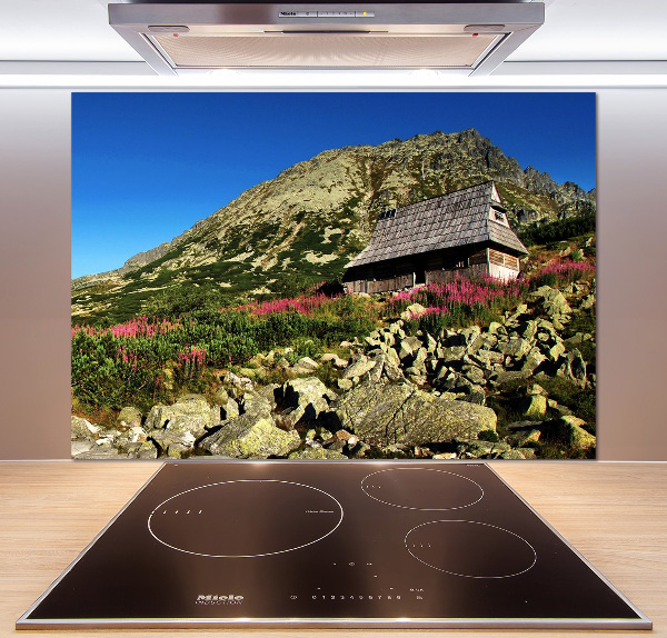 Glazen achterwand keuken Herdershut in het dal