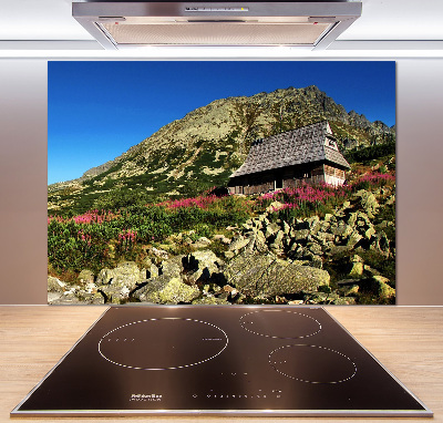 Glazen achterwand keuken Herdershut in het dal