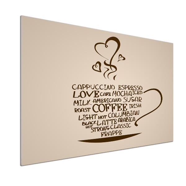 Spatscherm keuken Een kopje koffie