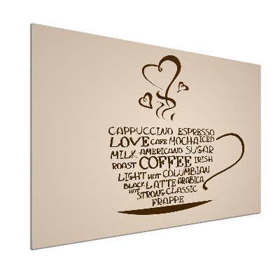 Spatscherm keuken Een kopje koffie