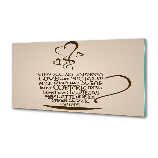 Spatscherm keuken Een kopje koffie