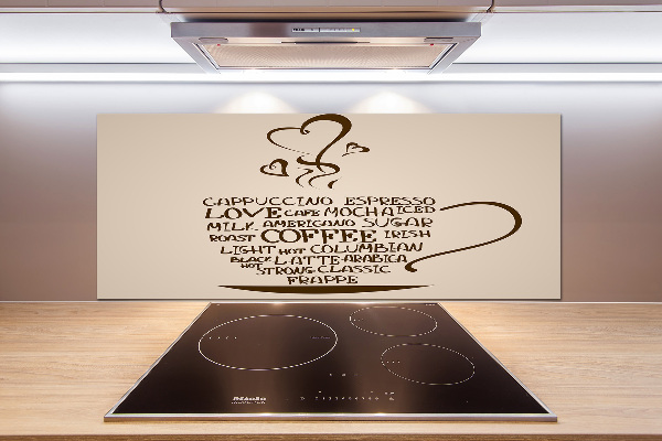 Spatscherm keuken Een kopje koffie