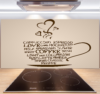 Spatscherm keuken Een kopje koffie