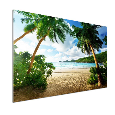 Spatplaat keuken Palmbomen op het strand