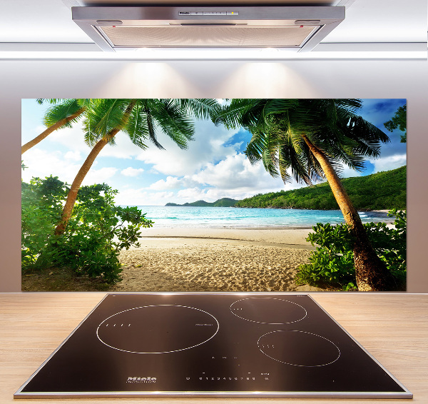 Spatplaat keuken Palmbomen op het strand