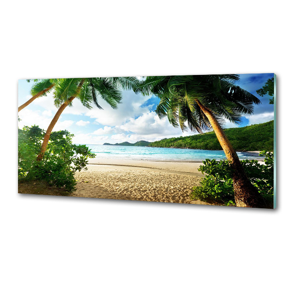 Spatplaat keuken Palmbomen op het strand