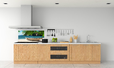 Keuken achterwand Een boot op het strand