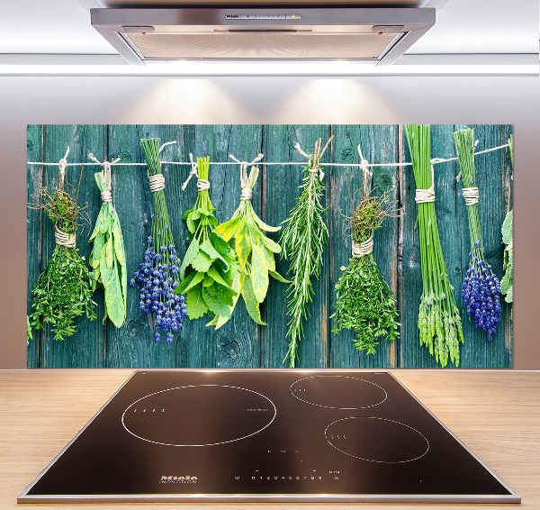 Spatscherm keuken Kruiden aan een touwtje