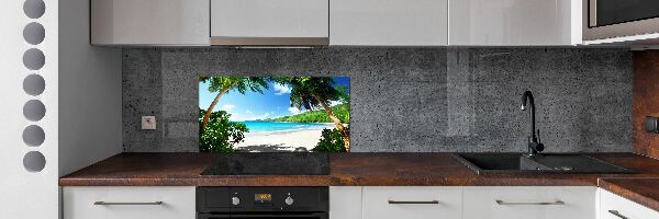 Spatscherm keuken strand op de Seychellen
