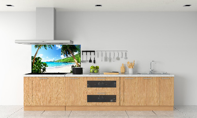 Spatscherm keuken strand op de Seychellen