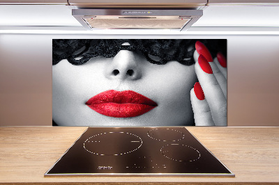 Spatscherm keuken Kanten masker