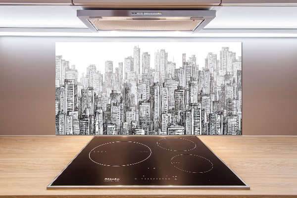 Glazen achterwand keuken Wolkenkrabbers