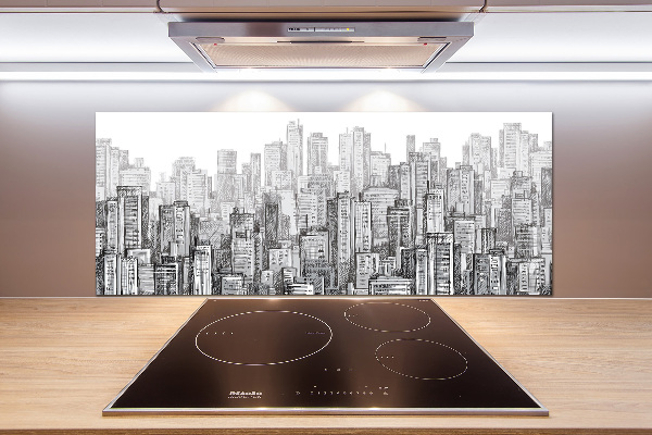 Glazen achterwand keuken Wolkenkrabbers