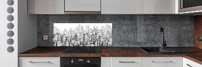 Glazen achterwand keuken Wolkenkrabbers