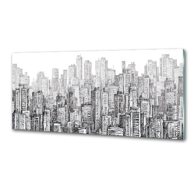 Glazen achterwand keuken Wolkenkrabbers