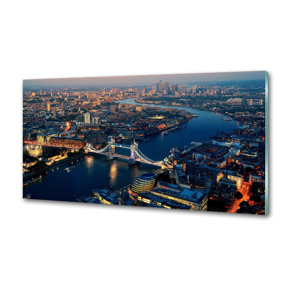 Spatscherm keuken Londen vanuit vogelperspectief