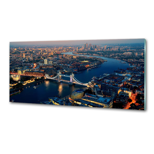 Spatscherm keuken Londen vanuit vogelperspectief