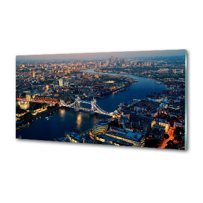 Spatscherm keuken Londen vanuit vogelperspectief