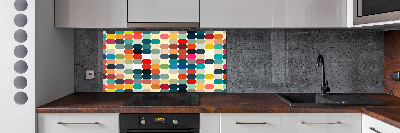 Spatscherm keuken Geometrische achtergrond