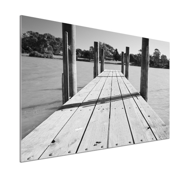 Spatplaat keuken Houten steiger