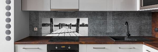 Spatplaat keuken Houten steiger