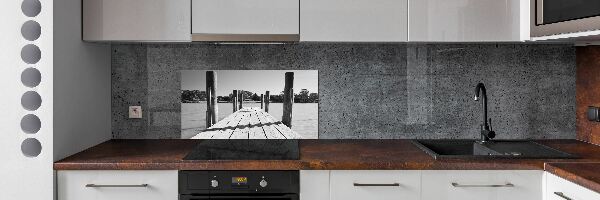 Spatplaat keuken Houten steiger