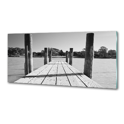 Spatplaat keuken Houten steiger