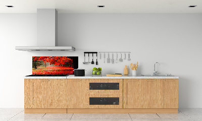 Spatplaat keuken Bomen in de herfst