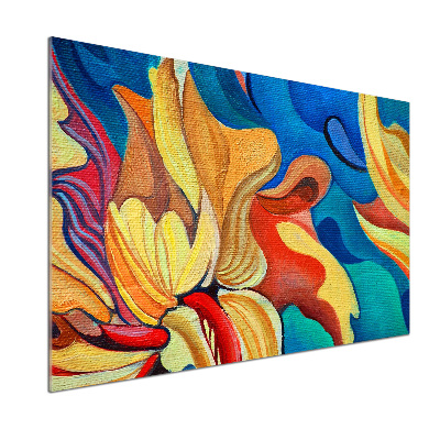 Glazen achterwand keuken Abstracte bloem