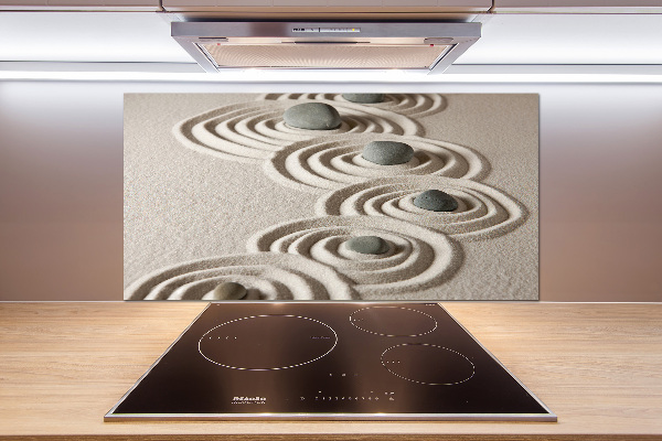 Spatscherm keuken Zen stenen zand