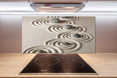 Spatscherm keuken Zen stenen zand