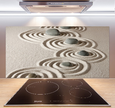 Spatscherm keuken Zen stenen zand