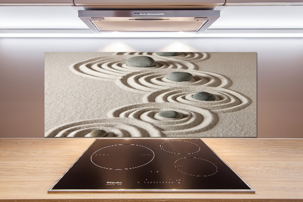 Spatscherm keuken Zen stenen zand