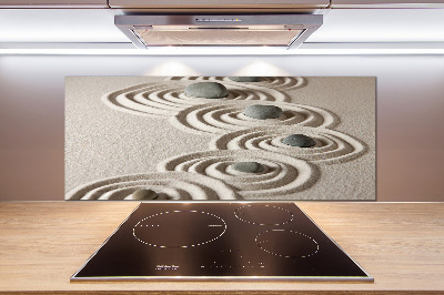 Spatscherm keuken Zen stenen zand