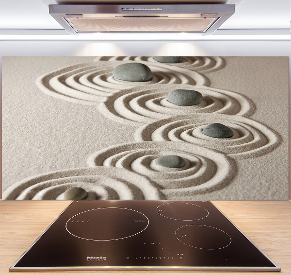 Spatscherm keuken Zen stenen zand