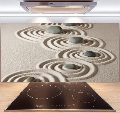 Spatscherm keuken Zen stenen zand