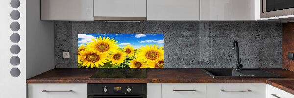 Achterwand keuken Zonnebloemen