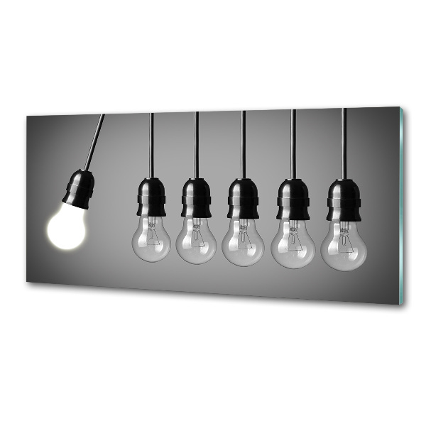 Spatplaat keuken Zes gloeilampen