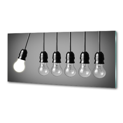 Spatplaat keuken Zes gloeilampen