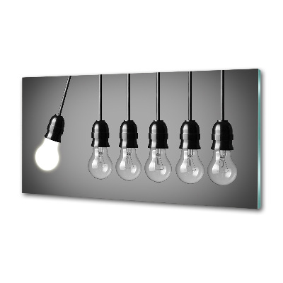 Spatplaat keuken Zes gloeilampen