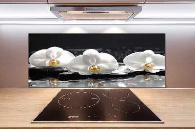 Spatscherm keuken Orchidee