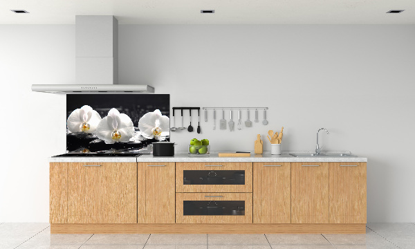 Spatscherm keuken Orchidee